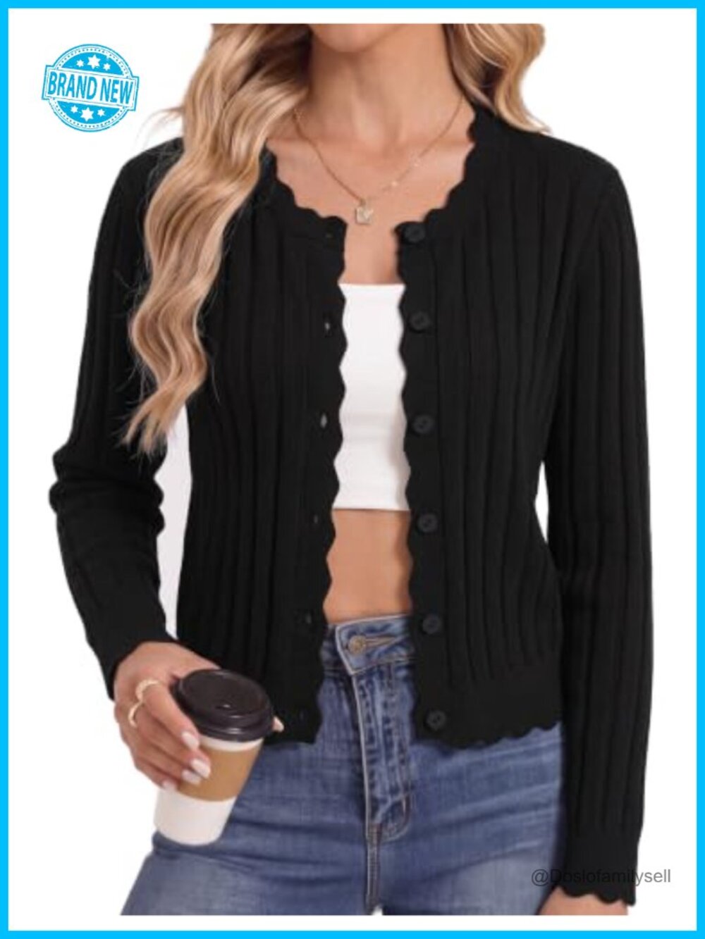 Lightweight Knit Button Down Cardigan Sweater Long Sleeve